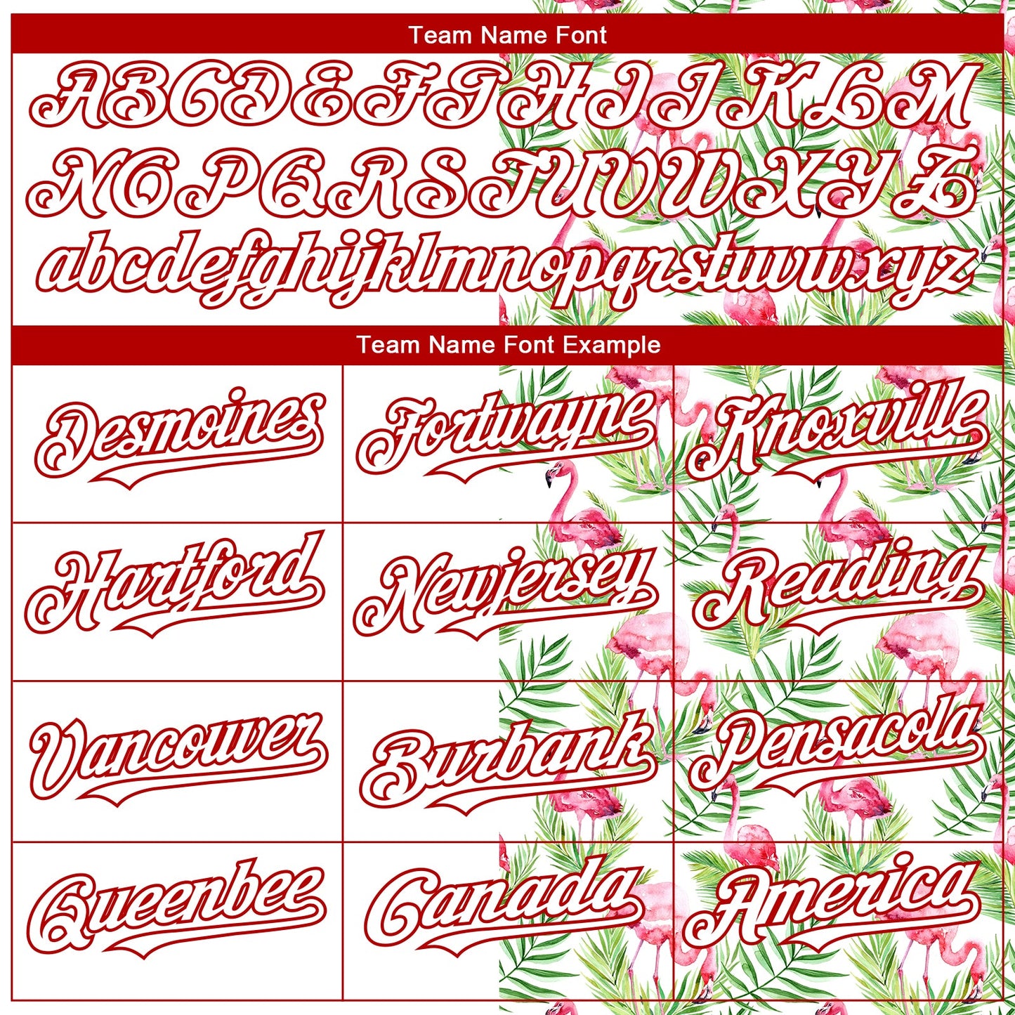 Custom White Red 3D Pattern Design Tropical Hawaii Palm Leaves And Flamingo Authentic Baseball Jersey - Sky-Custom