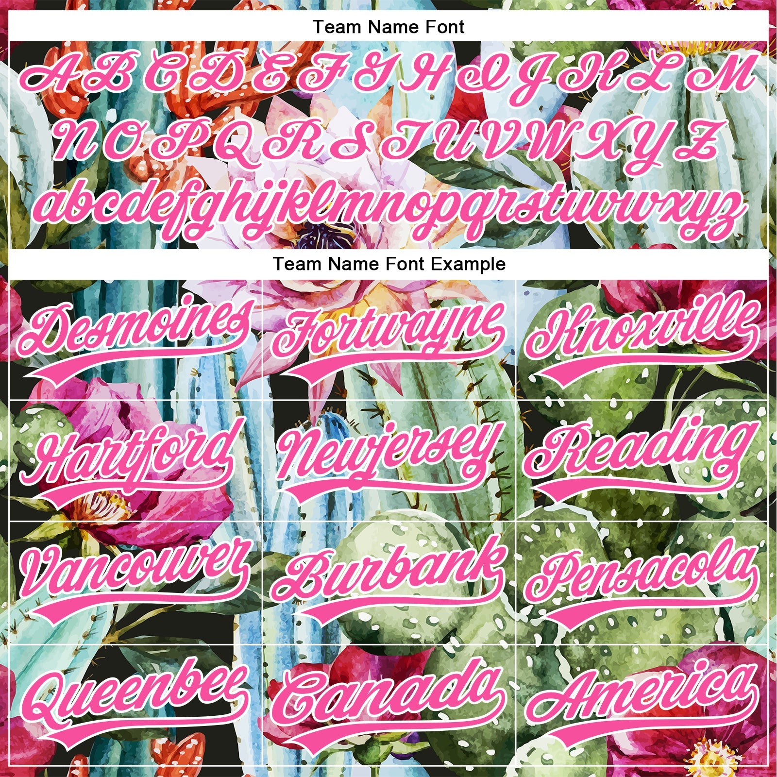 Custom Green Pink-White 3D Pattern Design Cactus Festival Authentic Baseball Jersey - Sky-Custom