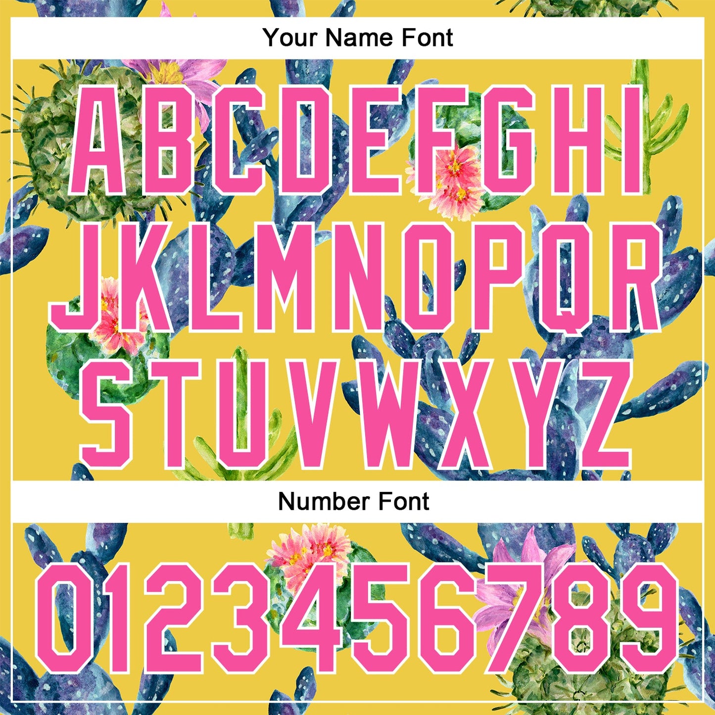 Custom Yellow Pink-White 3D Pattern Design Cactus Festival Authentic Baseball Jersey - Sky-Custom