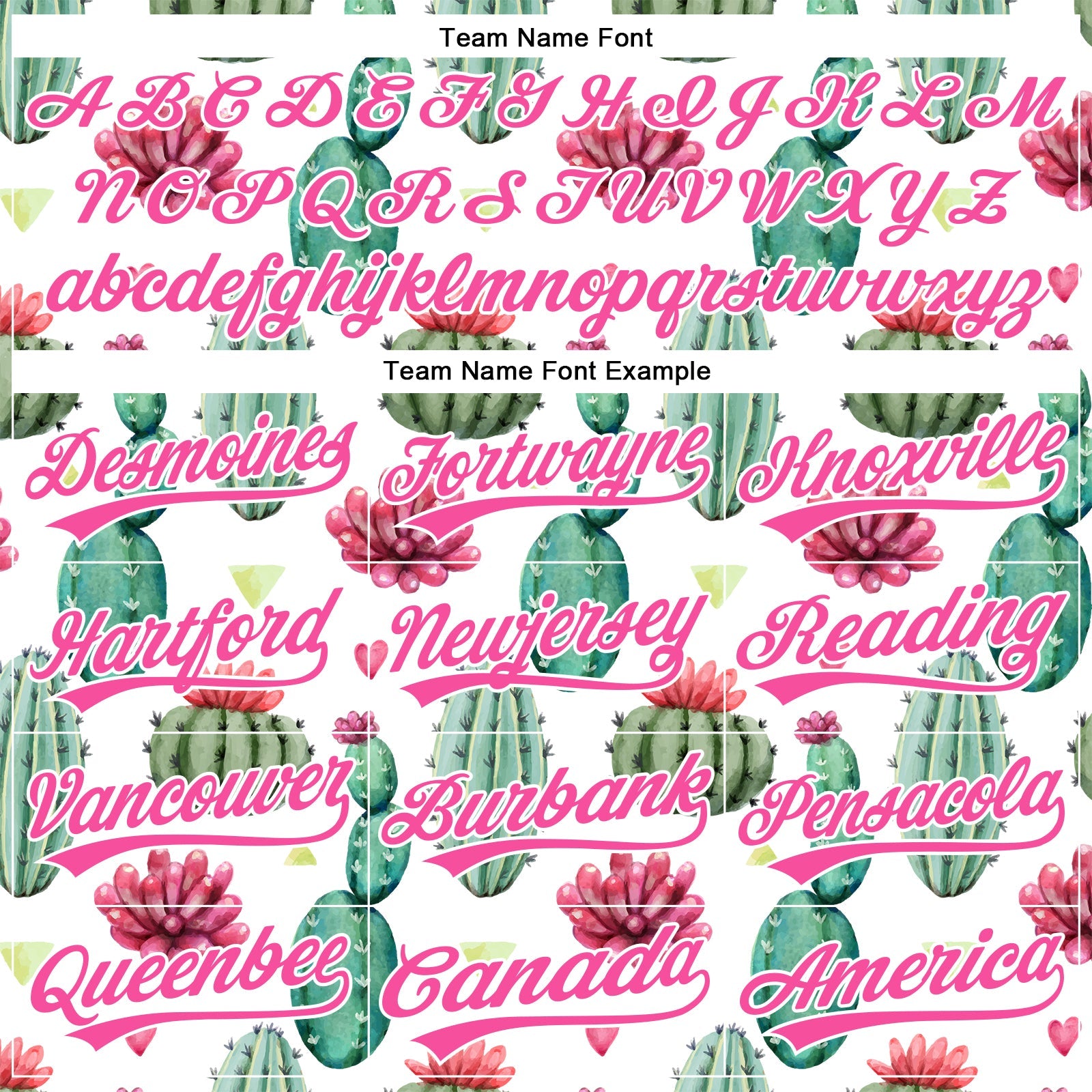 Custom White Pink 3D Pattern Design Cactus Festival Authentic Baseball Jersey - Sky-Custom