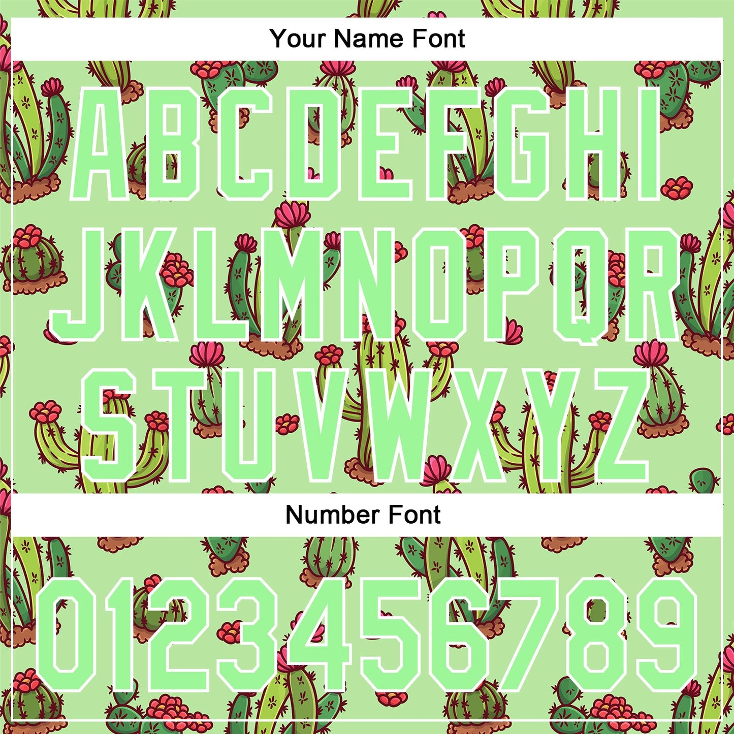 Custom Green Pea Green-White 3D Pattern Design Cactus Festival Authentic Baseball Jersey - Sky-Custom