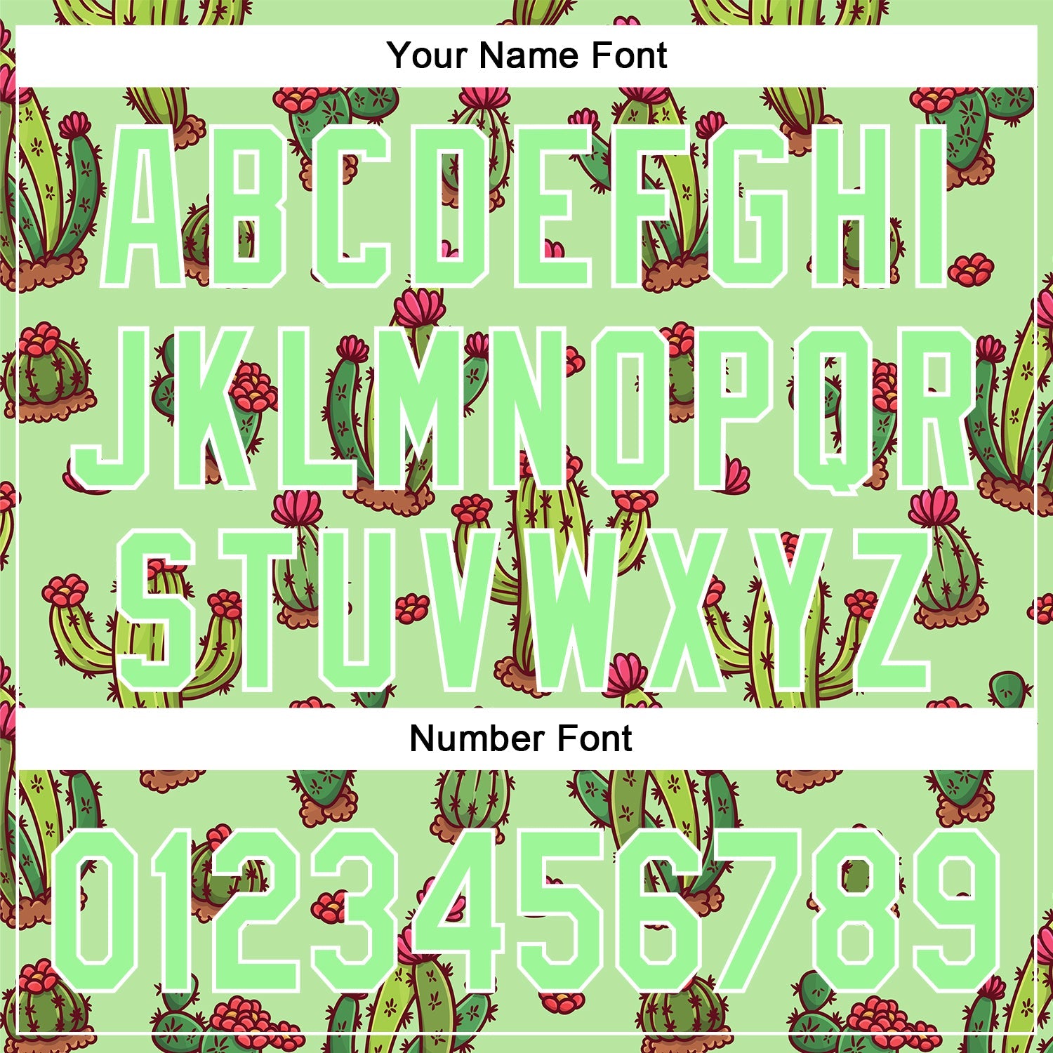 Custom Green Pea Green-White 3D Pattern Design Cactus Festival Authentic Baseball Jersey - Sky-Custom