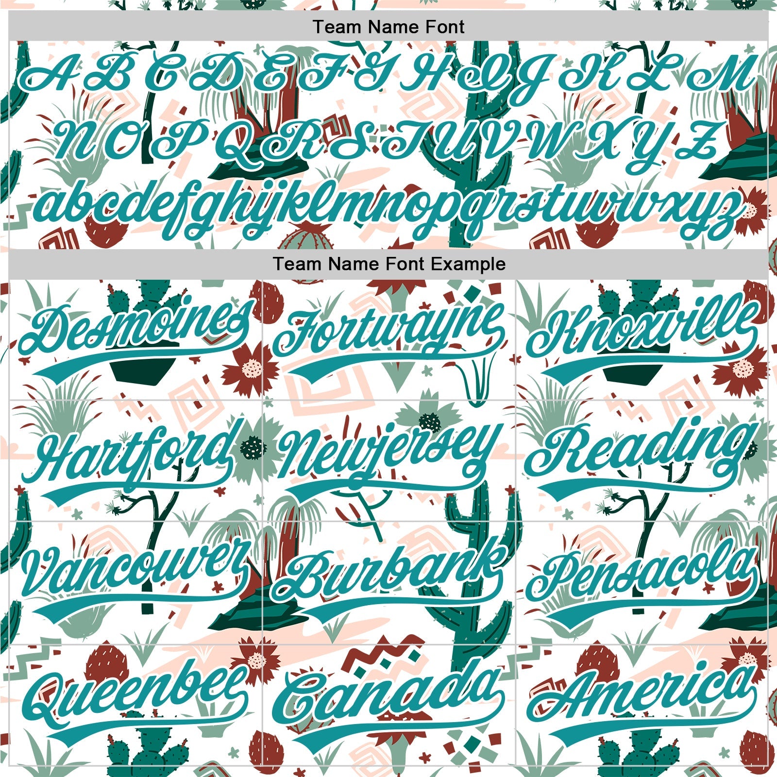 Custom White Teal 3D Pattern Design Cactus Festival Authentic Baseball Jersey - Sky-Custom