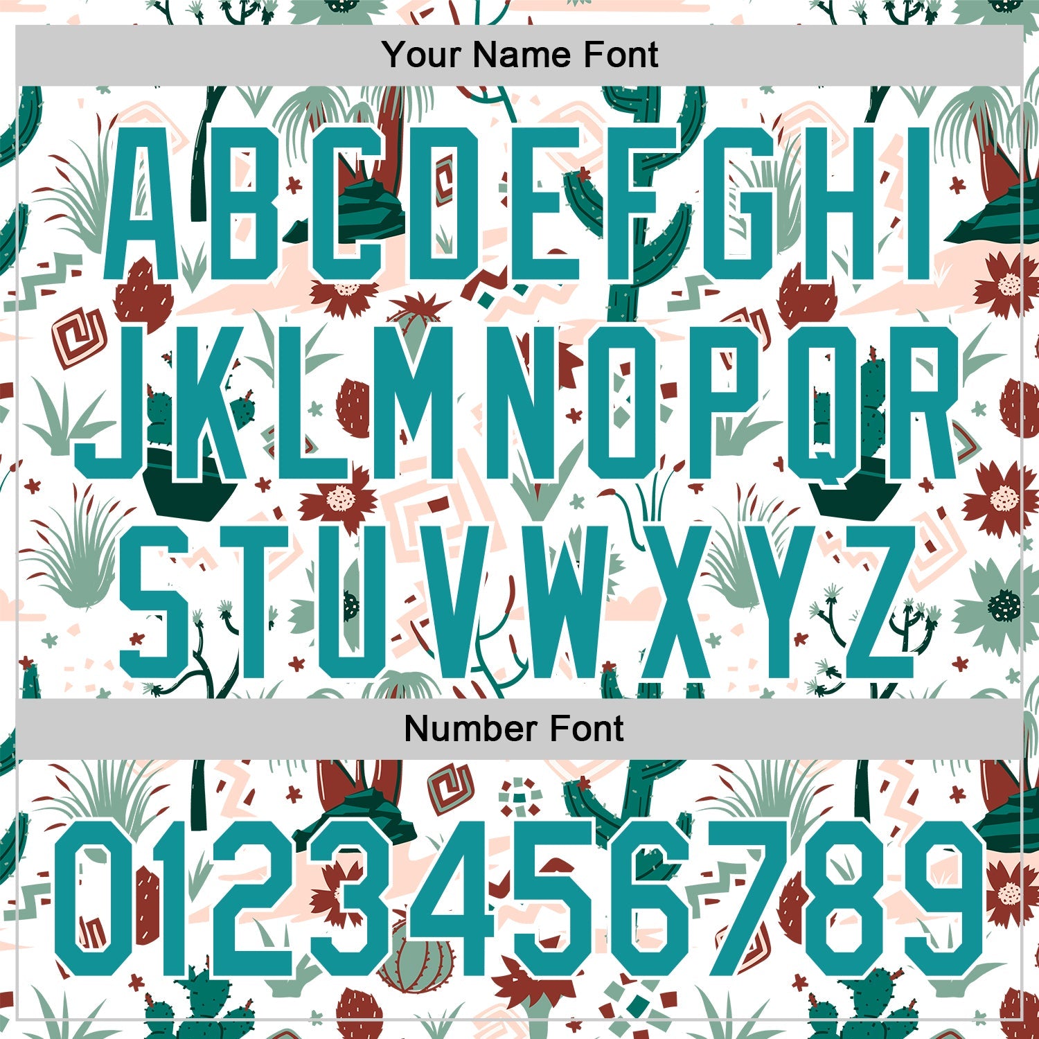 Custom White Teal 3D Pattern Design Cactus Festival Authentic Baseball Jersey - Sky-Custom