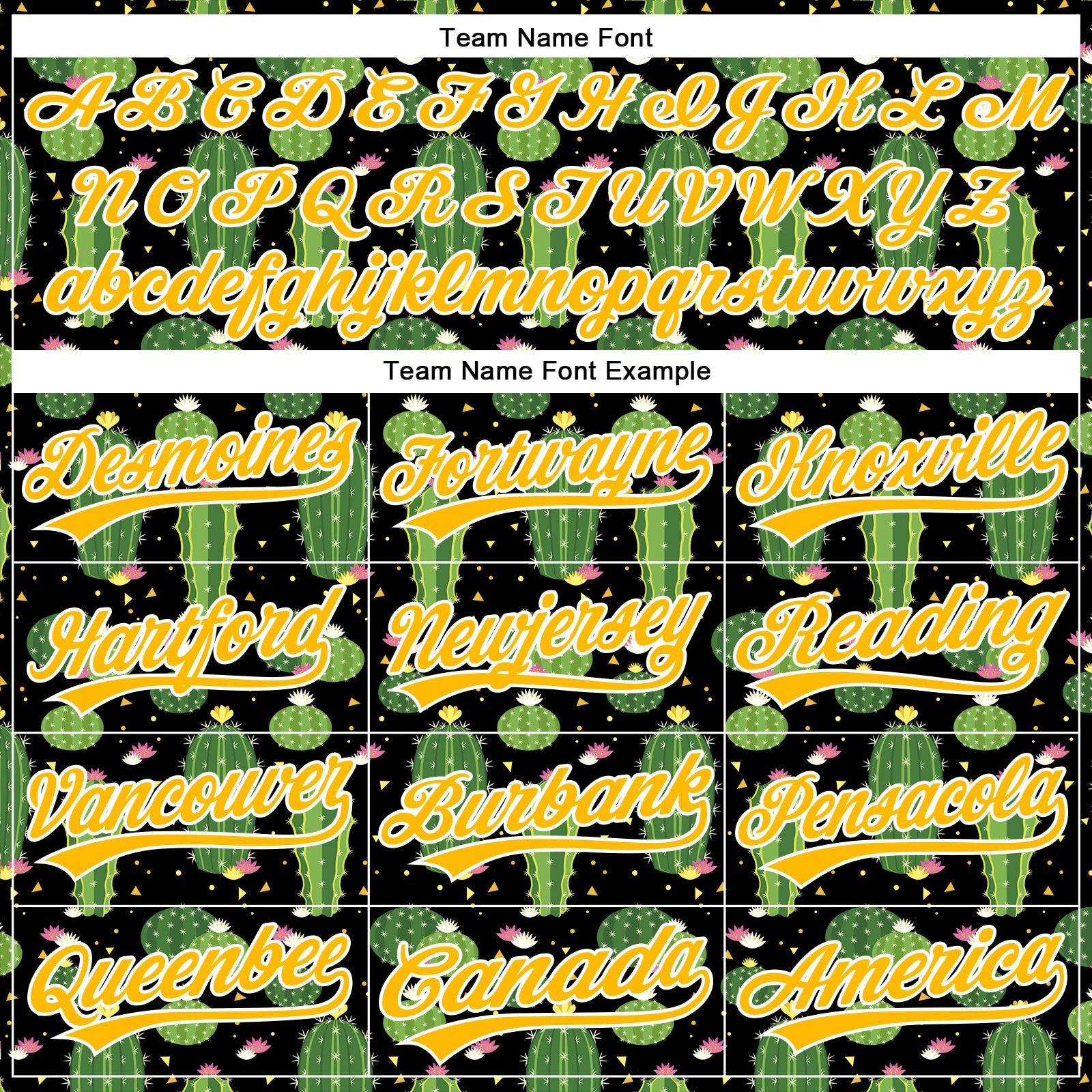 Custom Black Gold-White 3D Pattern Design Cactus Festival Authentic Baseball Jersey - Sky-Custom