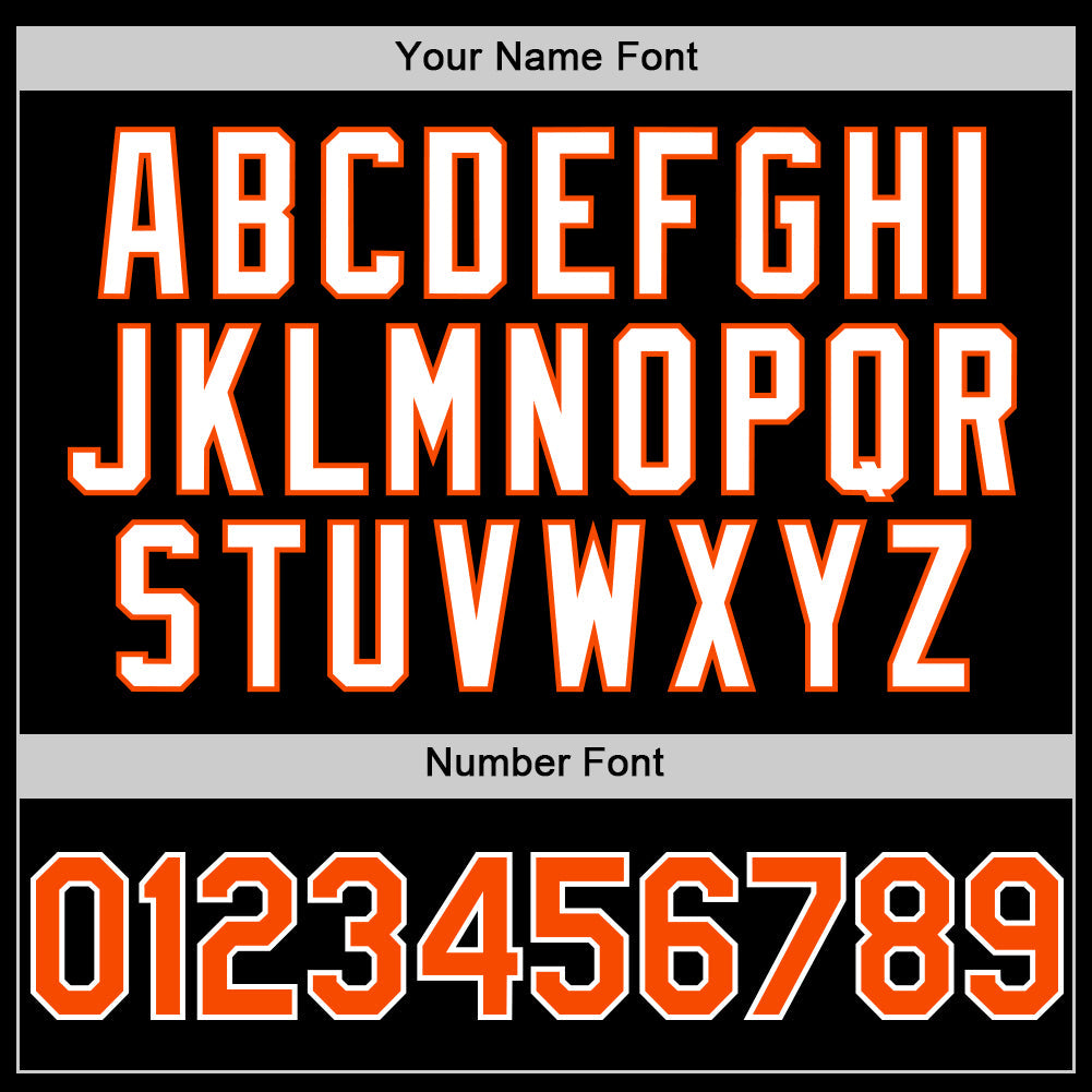 Custom Black Orange-White 3D Pattern Design Gradient Style Twinkle Star Authentic Baseball Jersey - Sky-Custom