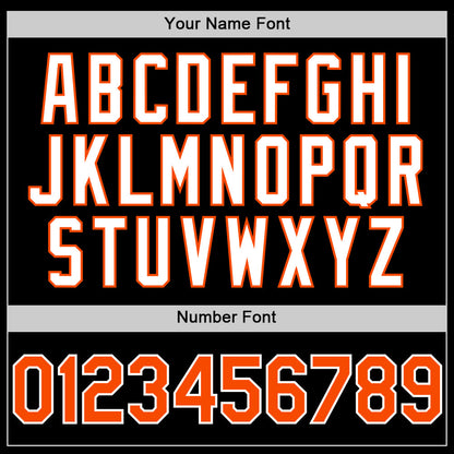 Custom Black Orange-White 3D Pattern Design Gradient Style Twinkle Star Authentic Baseball Jersey - Sky-Custom