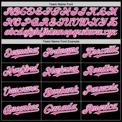 Custom Black Pink-White 3D Pattern Design Gradient Style Twinkle Star Authentic Baseball Jersey - Sky-Custom