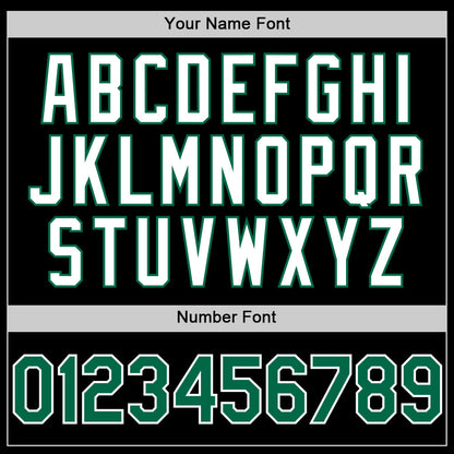 Custom Black Kelly Green-White 3D Pattern Design Gradient Style Twinkle Star Authentic Baseball Jersey - Sky-Custom