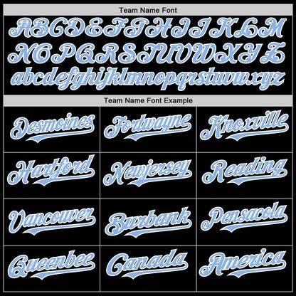 Custom Black Light Blue-White 3D Pattern Design Gradient Style Twinkle Star Authentic Baseball Jersey - Sky-Custom