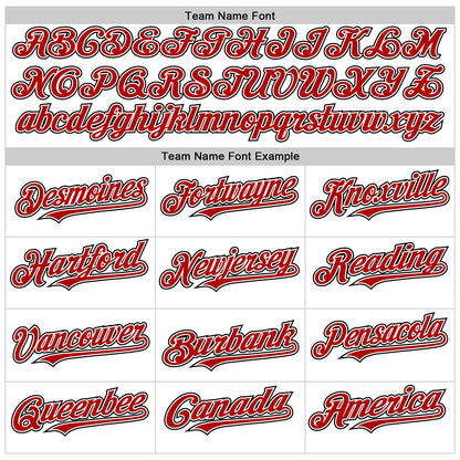 Custom White Red-Black 3D Pattern Design Gradient Style Twinkle Star Authentic Baseball Jersey - Sky-Custom