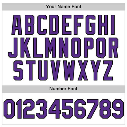 Custom White Purple-Black 3D Pattern Design Gradient Style Twinkle Star Authentic Baseball Jersey - Sky-Custom
