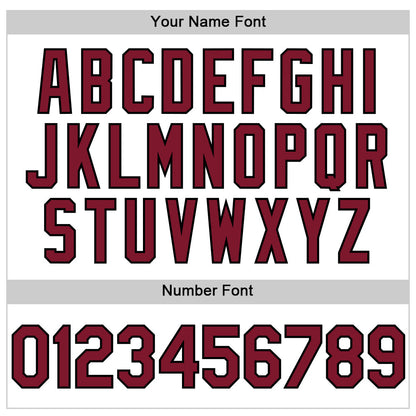 Custom White Crimson-Black 3D Pattern Design Gradient Style Twinkle Star Authentic Baseball Jersey - Sky-Custom