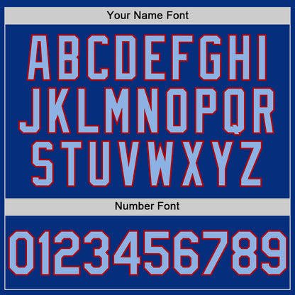 Custom Royal Light Blue-Red 3D Pattern Design Gradient Style Twinkle Star Authentic Baseball Jersey - Sky-Custom