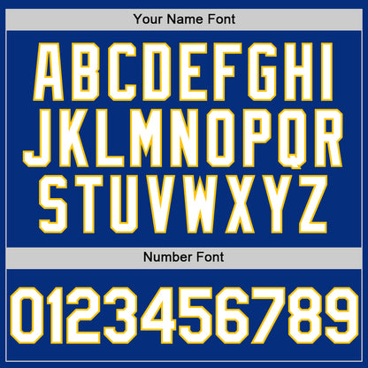 Custom Royal White-Yellow 3D Pattern Design Gradient Style Twinkle Star Authentic Baseball Jersey - Sky-Custom