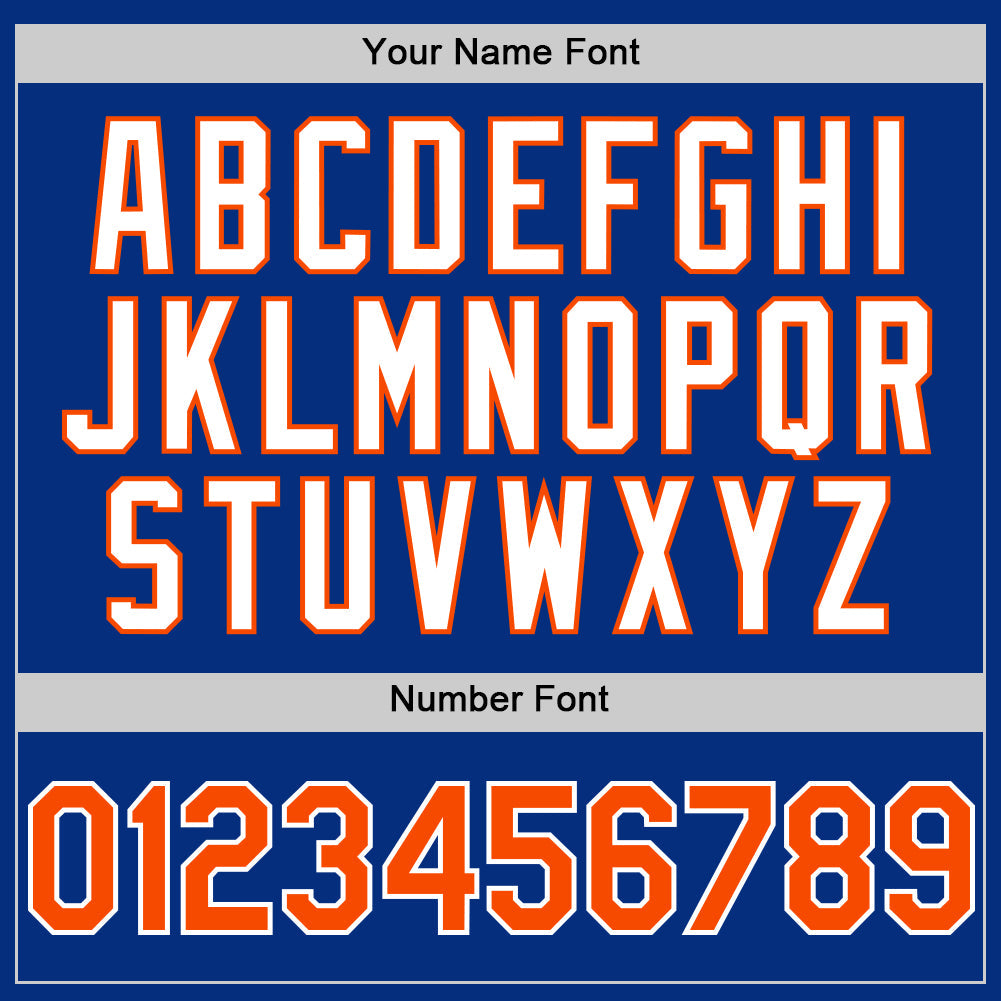 Custom Royal Orange-White 3D Pattern Design Gradient Style Twinkle Star Authentic Baseball Jersey - Sky-Custom