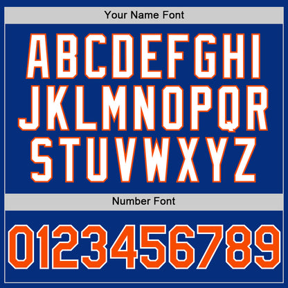 Custom Royal Orange-White 3D Pattern Design Gradient Style Twinkle Star Authentic Baseball Jersey - Sky-Custom