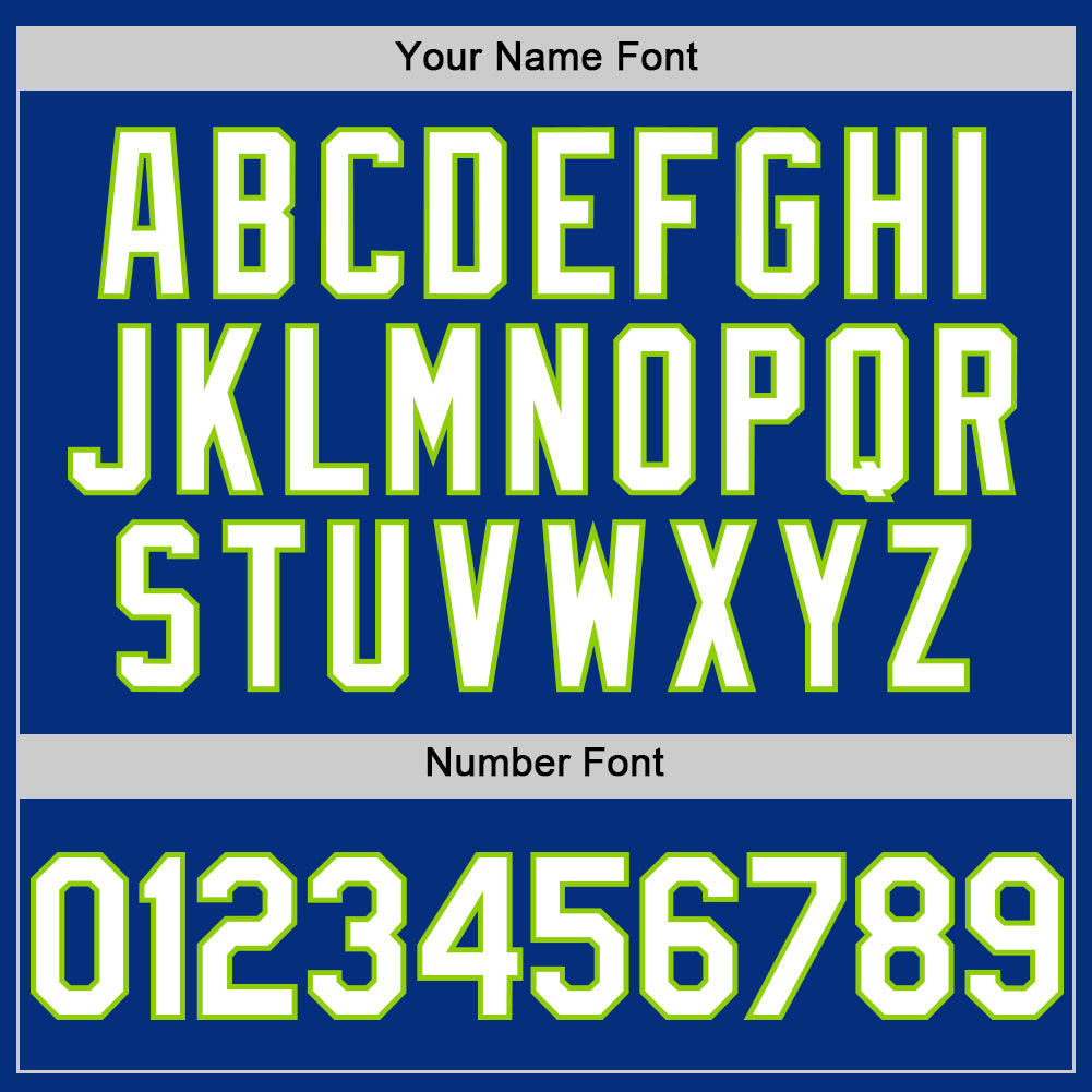 Custom Royal White-Neon Green 3D Pattern Design Gradient Style Twinkle Star Authentic Baseball Jersey - Sky-Custom