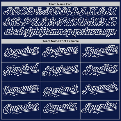 Custom White Navy 3D Pattern Design Gradient Style Twinkle Star Authentic Baseball Jersey - Sky-Custom