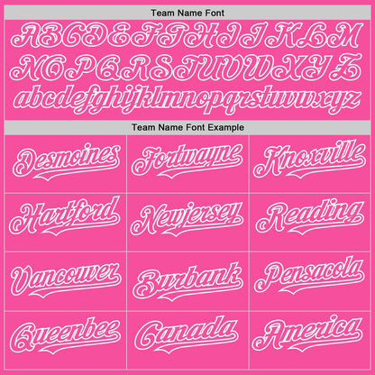 Custom White Pink 3D Pattern Design Gradient Style Twinkle Star Authentic Baseball Jersey - Sky-Custom
