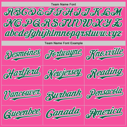 Custom Pink Kelly Green-White 3D Pattern Design Gradient Style Twinkle Star Authentic Baseball Jersey - Sky-Custom