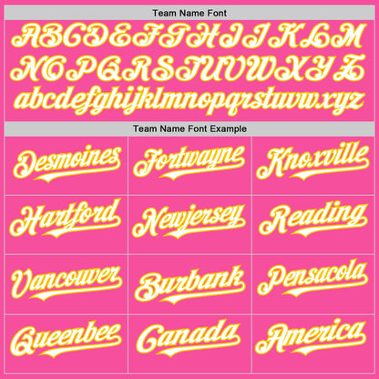 Custom Pink White-Yellow 3D Pattern Design Gradient Style Twinkle Star Authentic Baseball Jersey - Sky-Custom