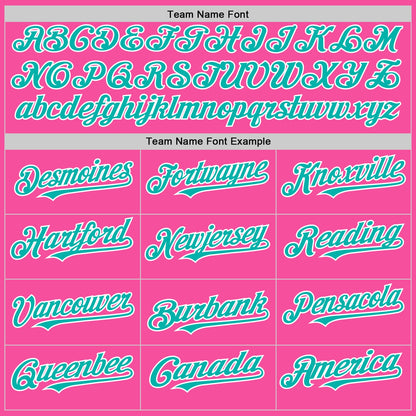 Custom Pink Aqua-White 3D Pattern Design Gradient Style Twinkle Star Authentic Baseball Jersey - Sky-Custom