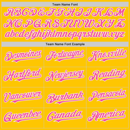 Custom Yellow Pink-White 3D Pattern Design Gradient Style Twinkle Star Authentic Baseball Jersey - Sky-Custom