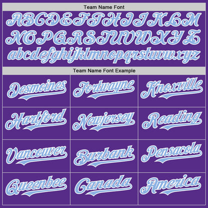 Custom Purple Light Blue-White 3D Pattern Design Gradient Style Twinkle Star Authentic Baseball Jersey - Sky-Custom