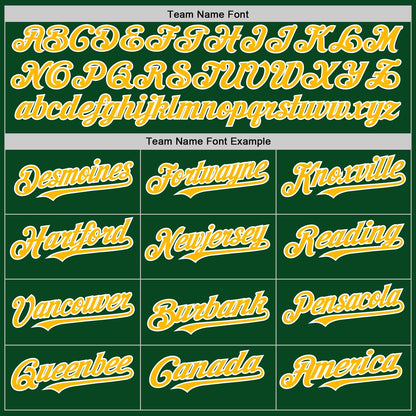 Custom Green Gold-White 3D Pattern Design Gradient Style Twinkle Star Authentic Baseball Jersey - Sky-Custom