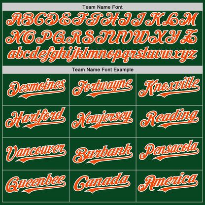 Custom Green Orange-White 3D Pattern Design Gradient Style Twinkle Star Authentic Baseball Jersey - Sky-Custom