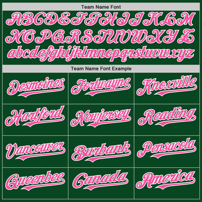 Custom Green Pink-White 3D Pattern Design Gradient Style Twinkle Star Authentic Baseball Jersey - Sky-Custom