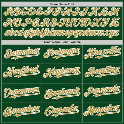 Custom Green Old Gold-White 3D Pattern Design Gradient Style Twinkle Star Authentic Baseball Jersey - Sky-Custom