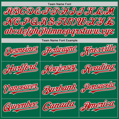 Custom Kelly Green Red-White 3D Pattern Design Gradient Style Twinkle Star Authentic Baseball Jersey - Sky-Custom
