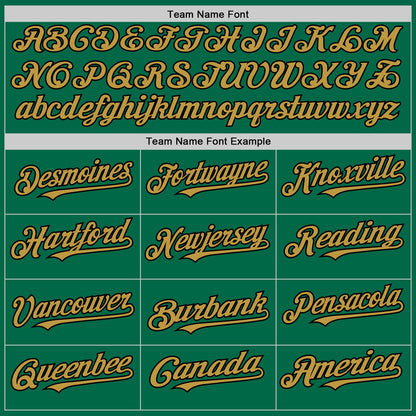 Custom Kelly Green Old Gold-Black 3D Pattern Design Gradient Style Twinkle Star Authentic Baseball Jersey - Sky-Custom