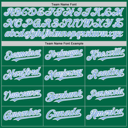 Custom Kelly Green Light Blue-White 3D Pattern Design Gradient Style Twinkle Star Authentic Baseball Jersey - Sky-Custom