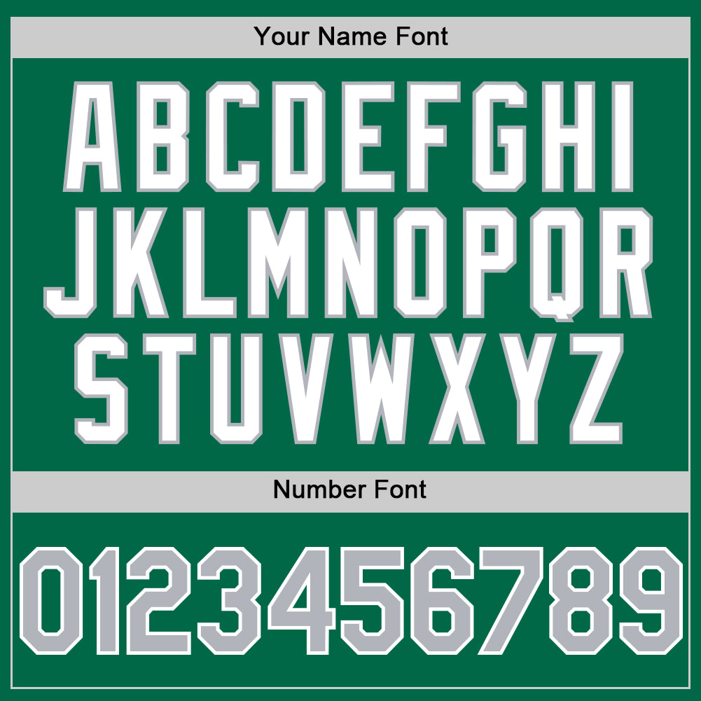 Custom Kelly Green Gray-White 3D Pattern Design Gradient Style Twinkle Star Authentic Baseball Jersey - Sky-Custom