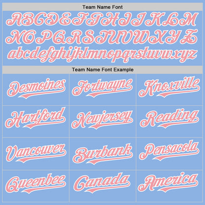 Custom Light Blue Medium Pink-White 3D Pattern Design Gradient Style Twinkle Star Authentic Baseball Jersey - Sky-Custom