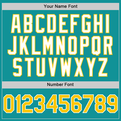 Custom Teal Yellow-White 3D Pattern Design Gradient Style Twinkle Star Authentic Baseball Jersey - Sky-Custom