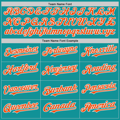 Custom Teal Orange-White 3D Pattern Design Gradient Style Twinkle Star Authentic Baseball Jersey - Sky-Custom