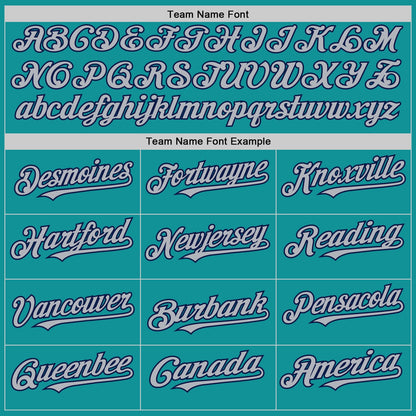 Custom Teal Gray-Navy 3D Pattern Design Gradient Style Twinkle Star Authentic Baseball Jersey - Sky-Custom
