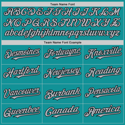 Custom Teal Gray-Black 3D Pattern Design Gradient Style Twinkle Star Authentic Baseball Jersey - Sky-Custom