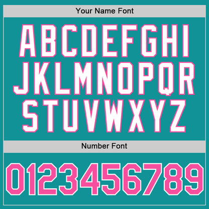 Custom Teal Pink-White 3D Pattern Design Gradient Style Twinkle Star Authentic Baseball Jersey - Sky-Custom