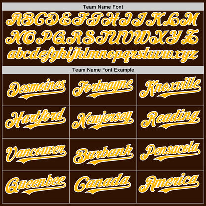 Custom Brown Gold-White 3D Pattern Design Gradient Style Twinkle Star Authentic Baseball Jersey - Sky-Custom