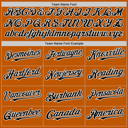 Custom Texas Orange Black-White 3D Pattern Design Gradient Style Twinkle Star Authentic Baseball Jersey - Sky-Custom
