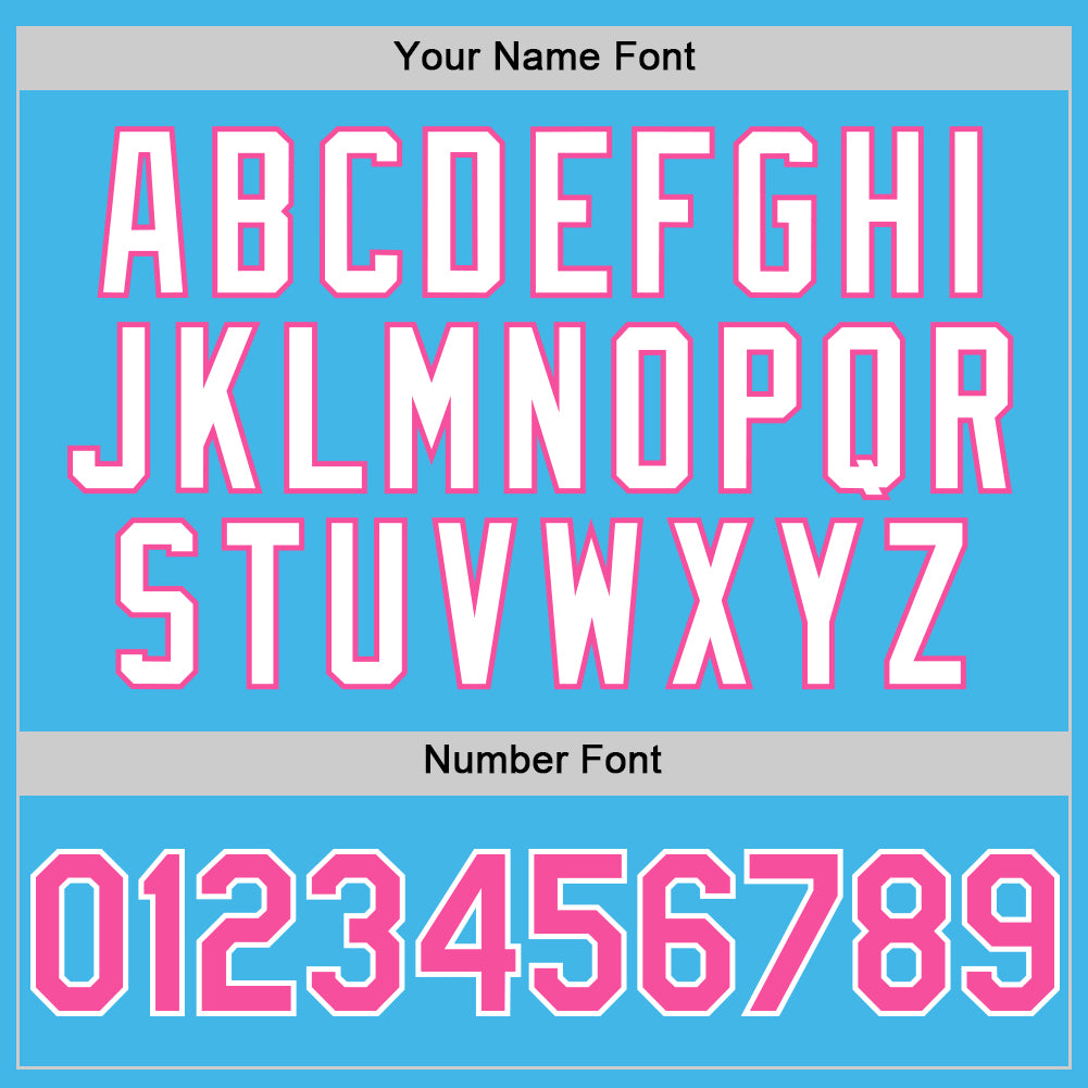 Custom Sky Blue Pink-White 3D Pattern Design Gradient Style Twinkle Star Authentic Baseball Jersey - Sky-Custom