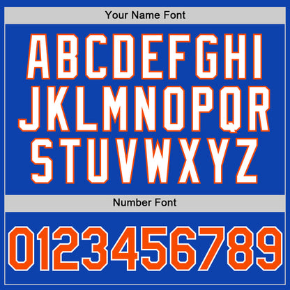 Custom Thunder Blue Orange-White 3D Pattern Design Gradient Style Twinkle Star Authentic Baseball Jersey - Sky-Custom