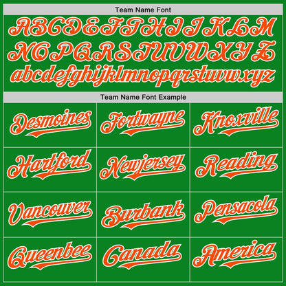 Custom Grass Green Orange-White 3D Pattern Design Gradient Style Twinkle Star Authentic Baseball Jersey - Sky-Custom