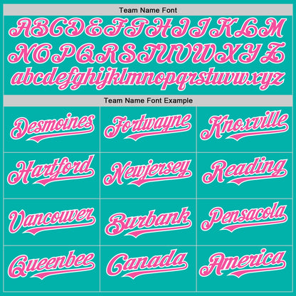 Custom Aqua Pink-White 3D Pattern Design Gradient Style Twinkle Star Authentic Baseball Jersey - Sky-Custom