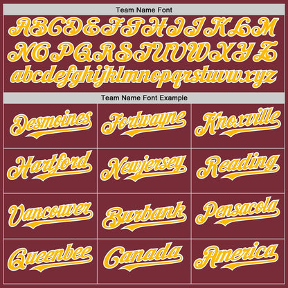 Custom Burgundy Gold-White 3D Pattern Design Gradient Style Twinkle Star Authentic Baseball Jersey - Sky-Custom
